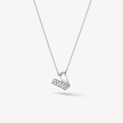 INSIDE/OUT Multi-Wear Rondel Diamond Pendant Necklace, 18K White Gold, large