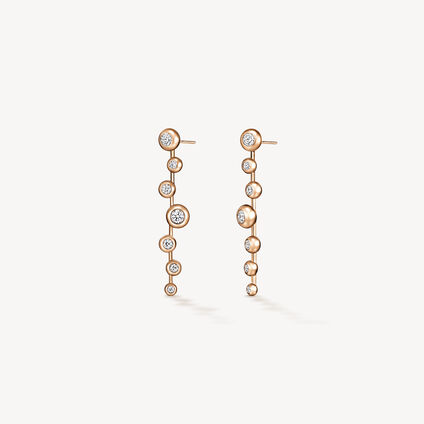 Dream Floating Stiletto Earrings, 18K Rose Gold, large