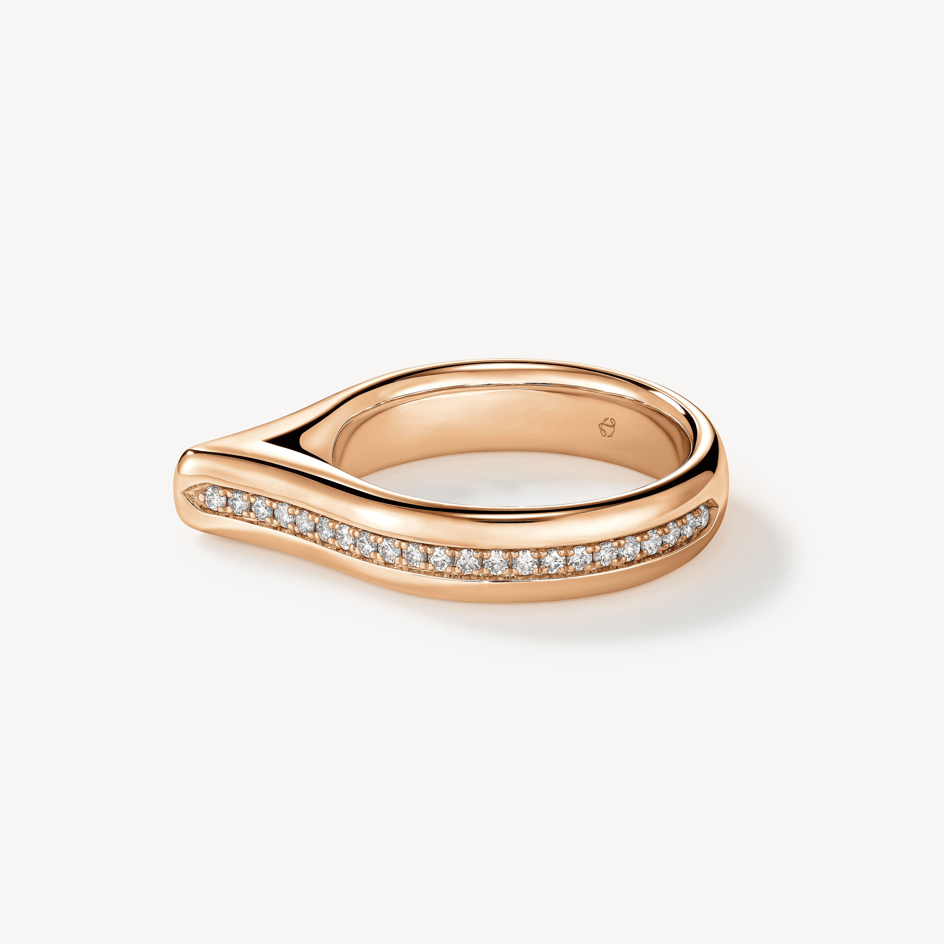 LU Diamond Band, 18K Rose Gold, large