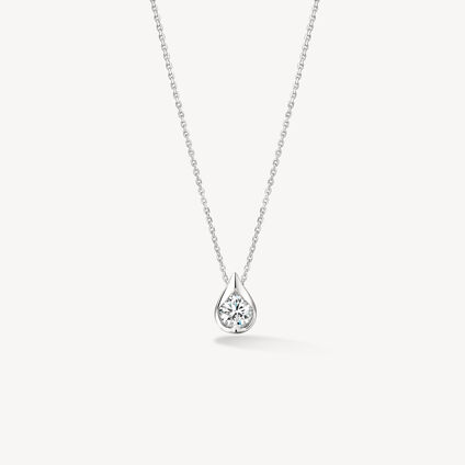 LU 鑽石項鍊, 18K 白金 LU 鑽石項鍊, 18K 白金, large