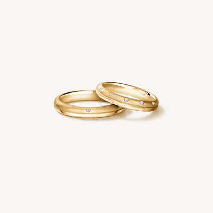 LOVE Satin Finish Band, 18K Yellow Gold, large