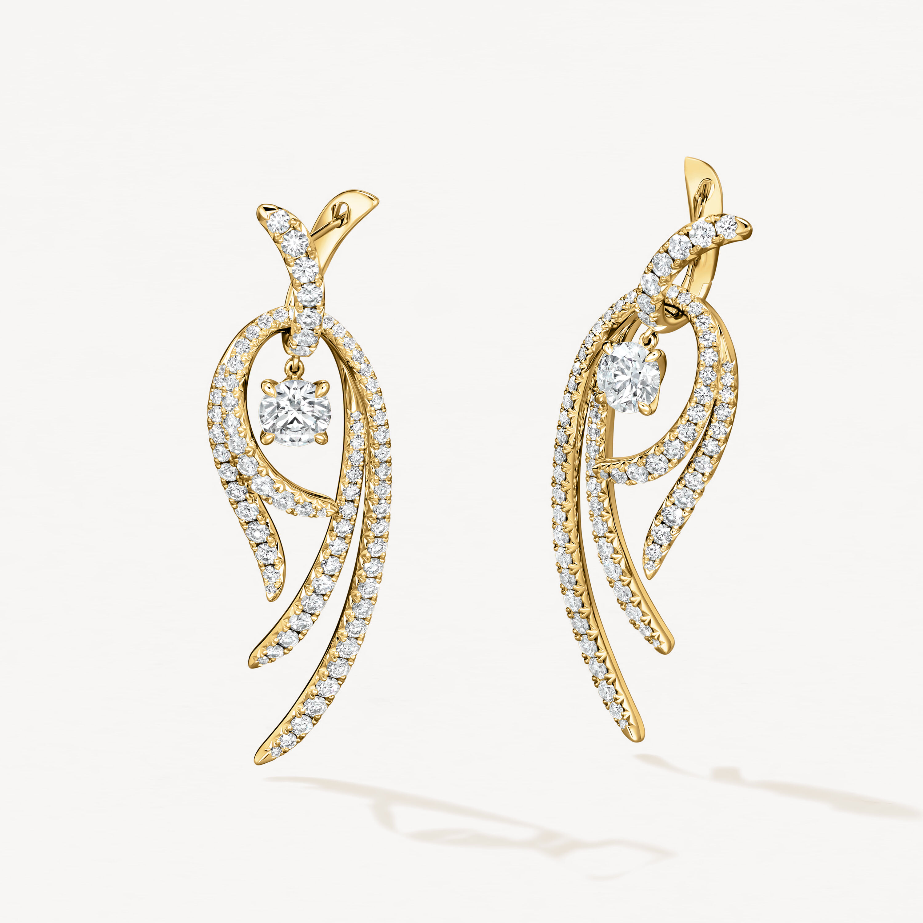 VELA Twisted Drop Earrings, Large
, 18K Yellow Gold, large