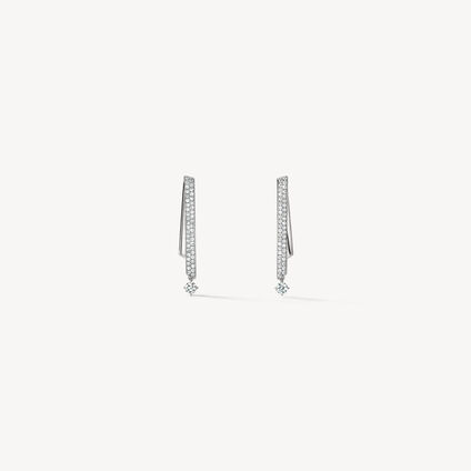 INSIDE/OUT Diamond Stiletto Flip Petite Earrings, 18K White Gold, large