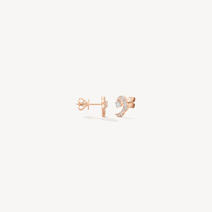 Lorelei Ribbon Studs, 18K Rose Gold, large