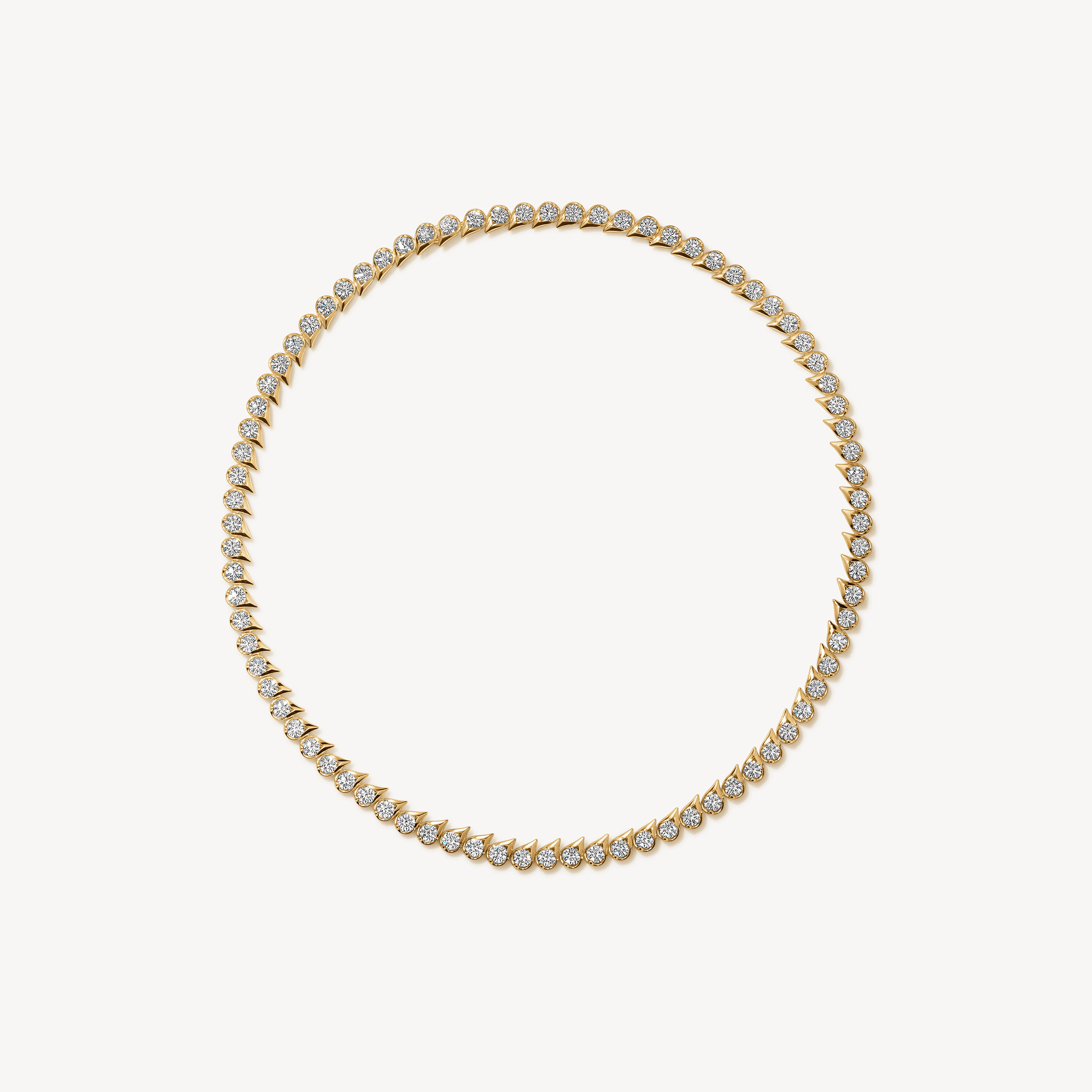 LU Droplet Uniform Necklace, 18K Yellow Gold, large