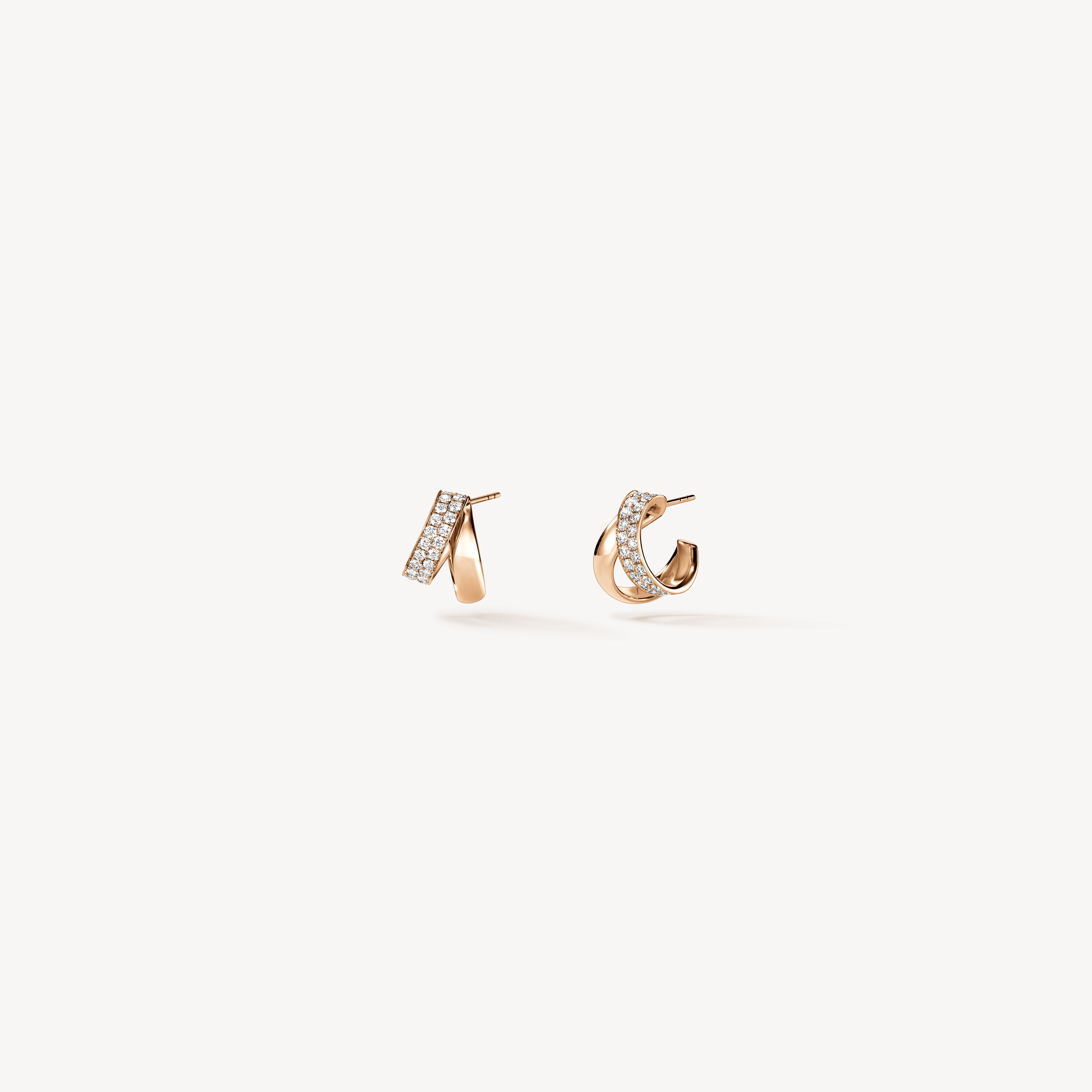 INSIDE/OUT Diamond Flip Earrings, 18K Rose Gold, large