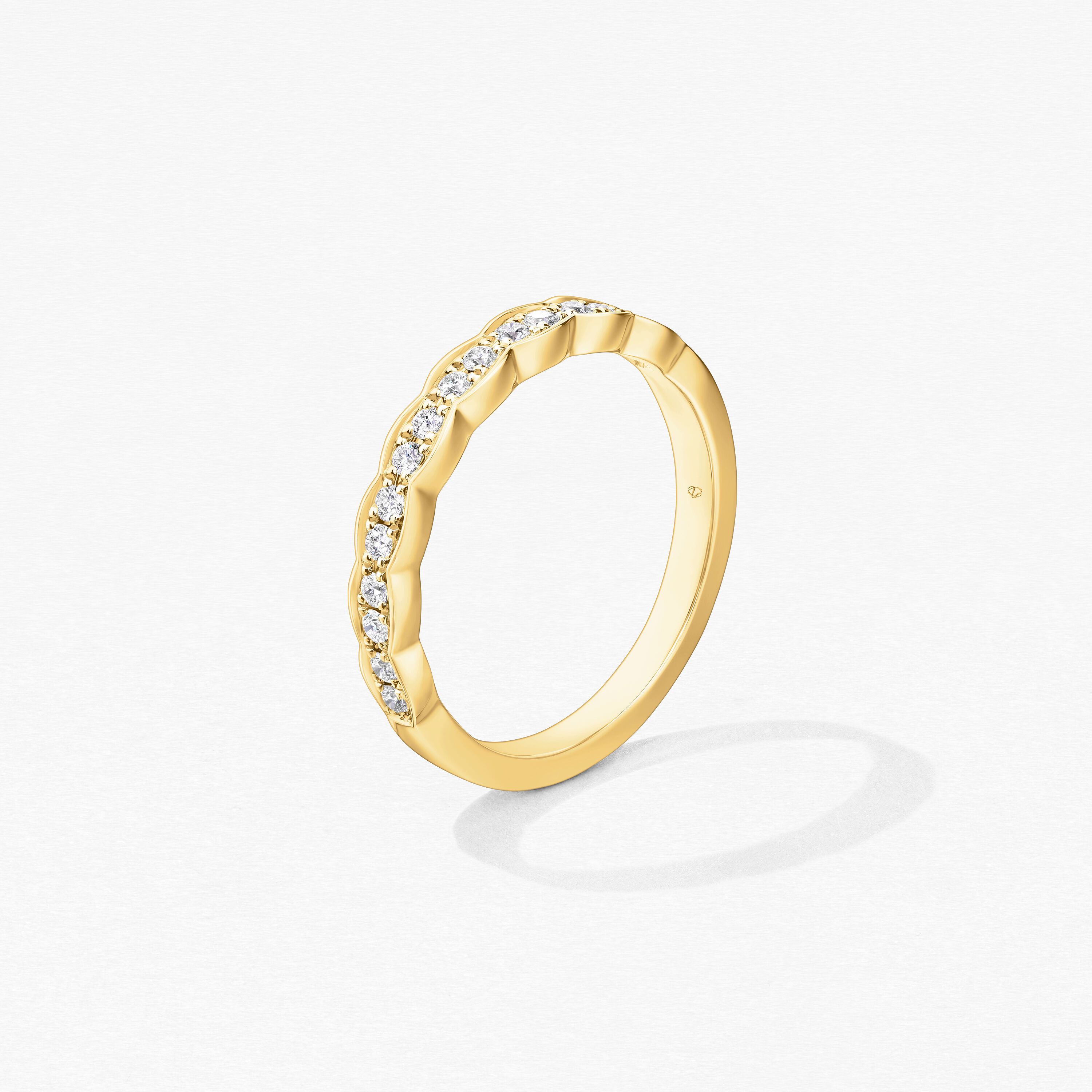 Lorelei Floral 鑽石戒指, 18K 黄金, large