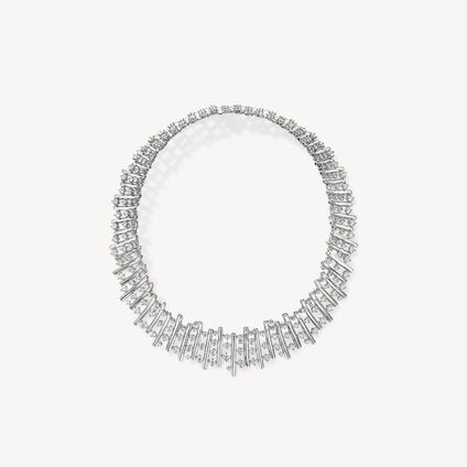 BARRE Multi-Row Choker, 18K White Gold, large
