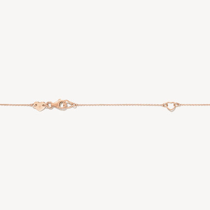 Illa Single Diamond Comet Pendant Necklace, 18K Rose Gold, large