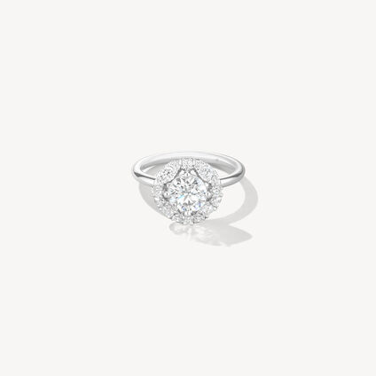Aerial Marquise Halo Diamond Engagement Ring, Platinum, large
