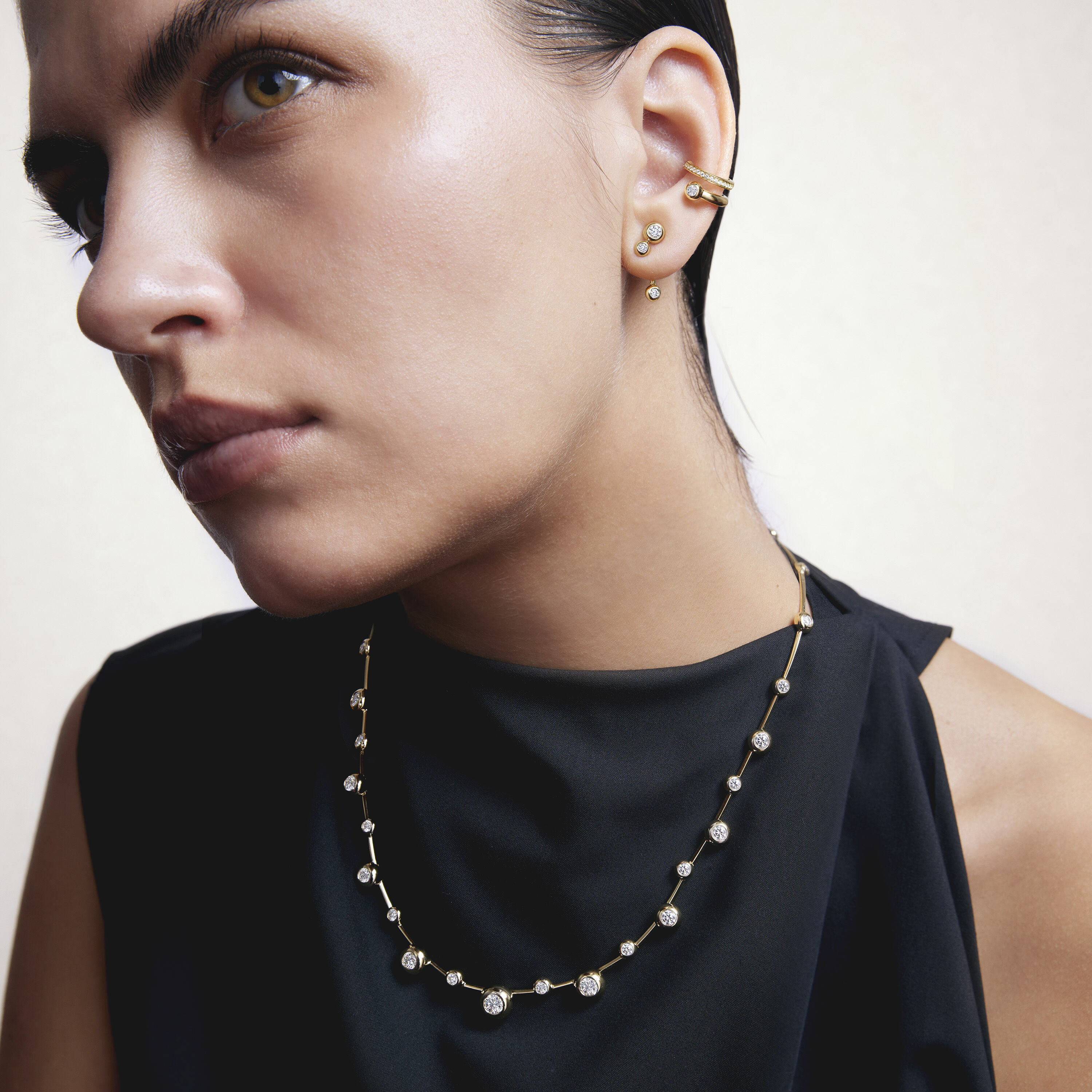 DREAM 鑽石項鍊, 18K 玫瑰金, large