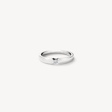 Corner Wedding Band, 18K Rose Gold, large