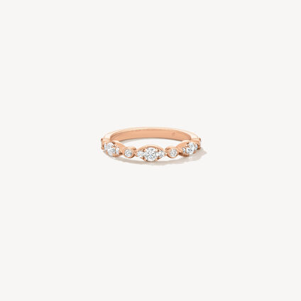 HOF Regal Bezel 鑽石戒指, 18K 玫瑰金, large
