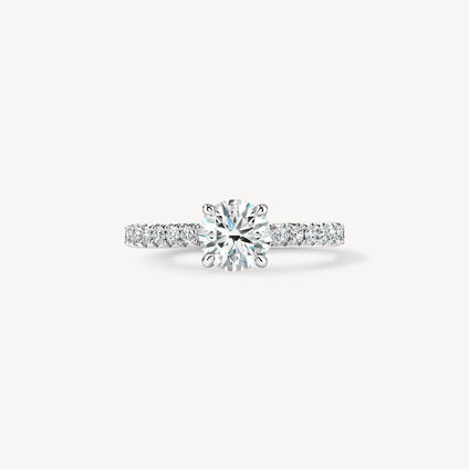 VELA Cathedral Solitaire 鑲鑽戒指, 鉑金, large
