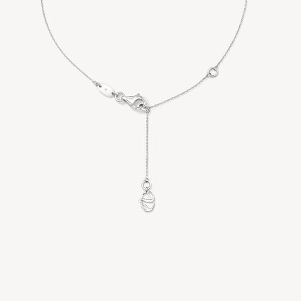 Aerial Single Diamond Pendant Necklace, 18K White Gold, large