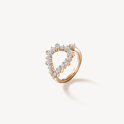 Aerial Open Sunburst 鑽石戒指, 18K 玫瑰金 Aerial Open Sunburst 鑽石戒指, 18K 玫瑰金, large