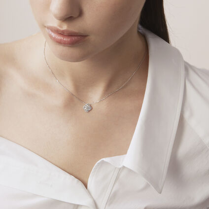 Timeless Diamond Pendant Necklace, 18K Rose Gold, large