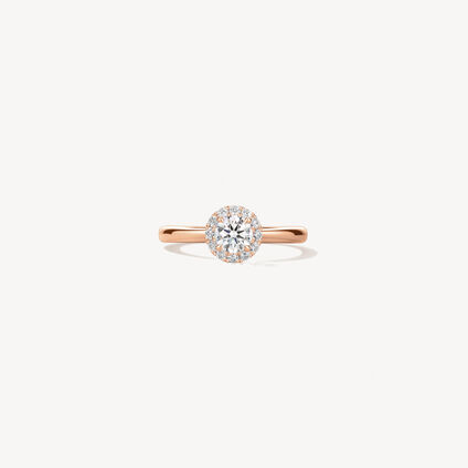 VELA Halo Ring, 18K Rose Gold, large