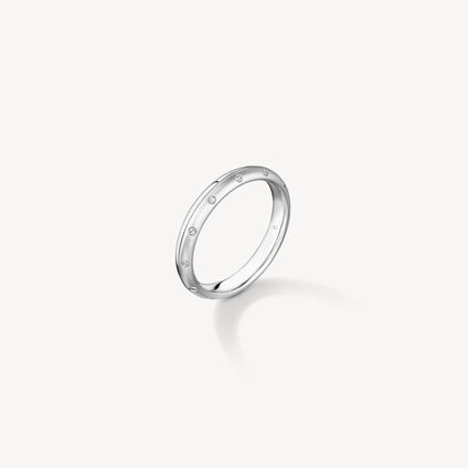 LOVE Satin Finish Multi-Diamond Band, Platinum LOVE Satin Finish Multi-Diamond Band, Platinum, large
