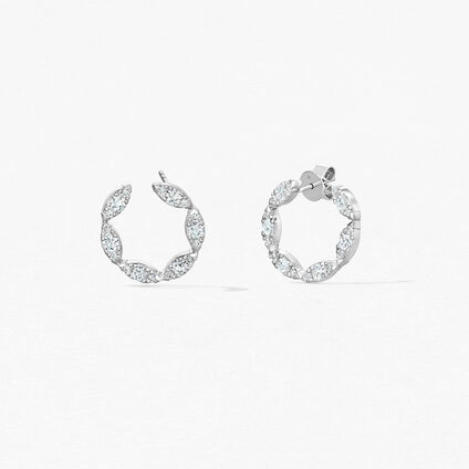 Aerial Marquise Wrap 鑽石耳環(大), 18K 白金 Aerial Marquise Wrap 鑽石耳環(大), 18K 白金, large