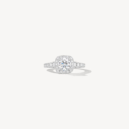 Transcend Premier Custom Halo Engagement Ring, Platinum, large