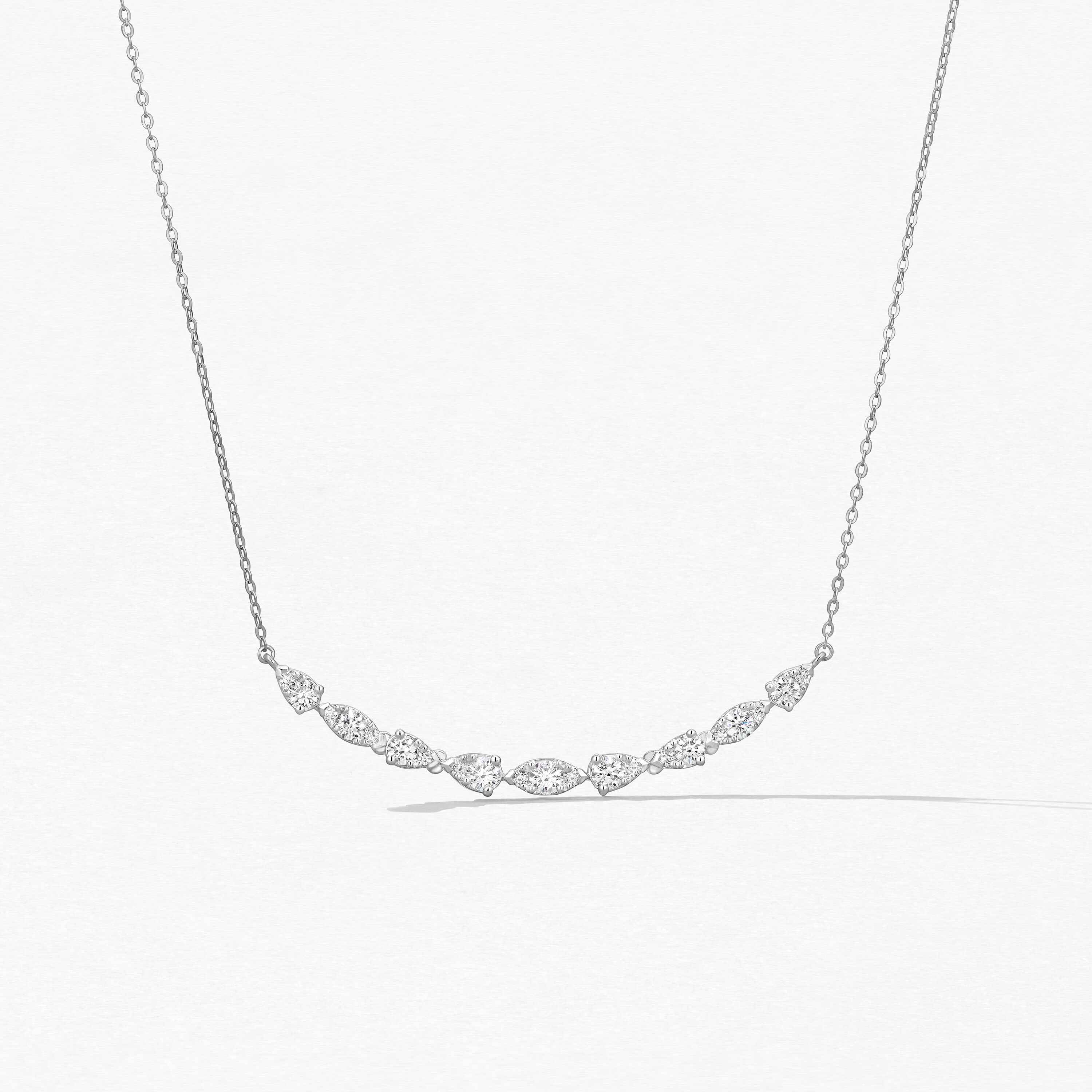 Aerial Dewdrop 鑽石項鏈（小）, 18K 白金, large