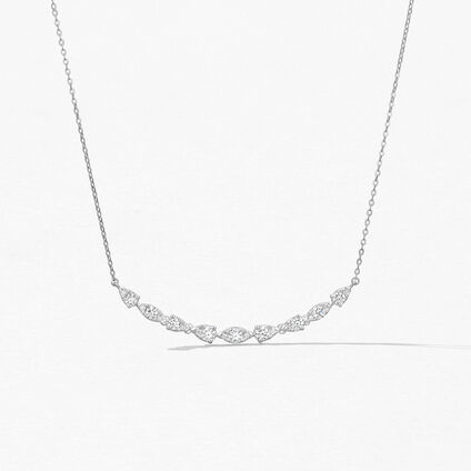 Aerial Dewdrop 鑽石項鏈（小）, 18K 白金, large