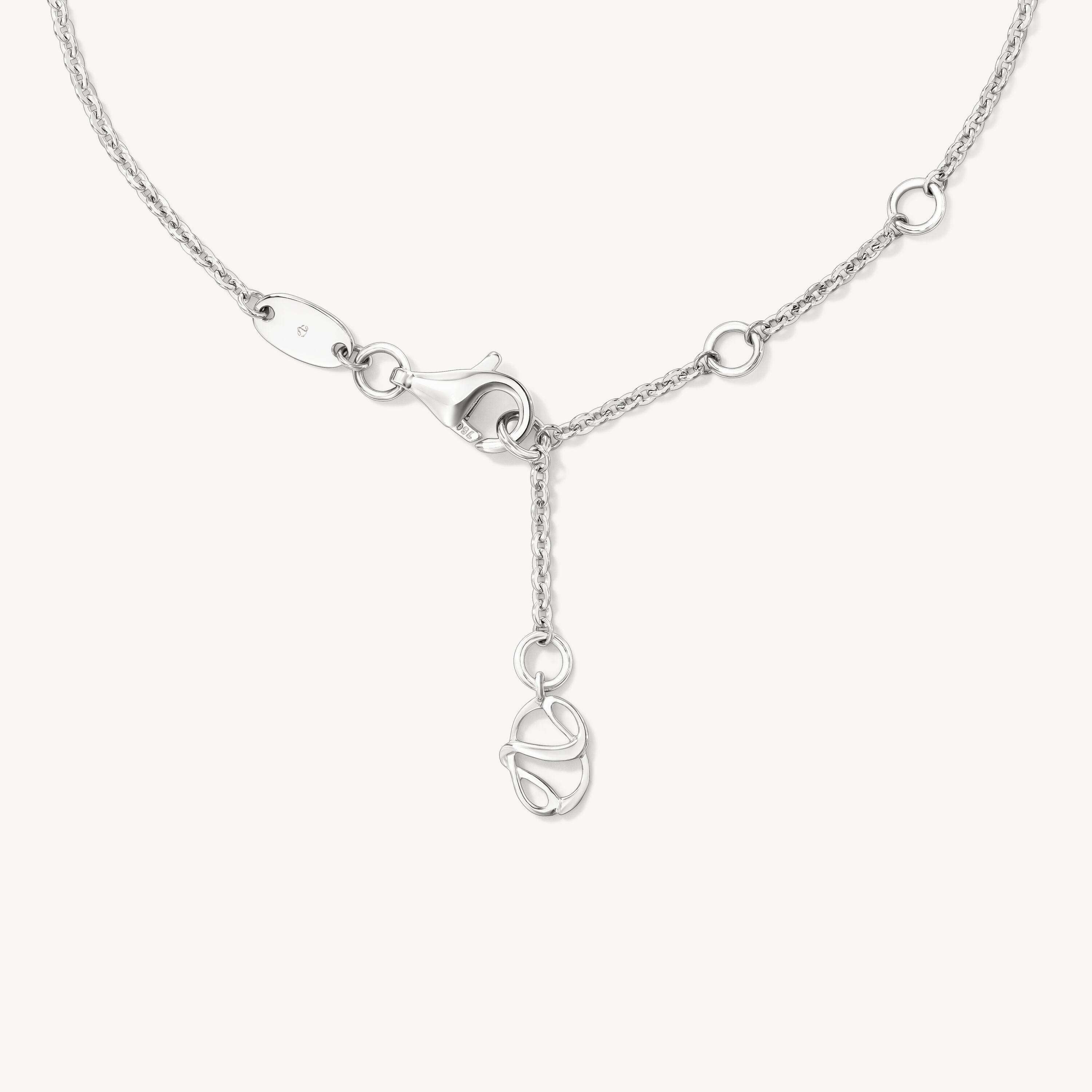 Aerial Open Sunburst 鑽石手鍊, 18K 白金, large