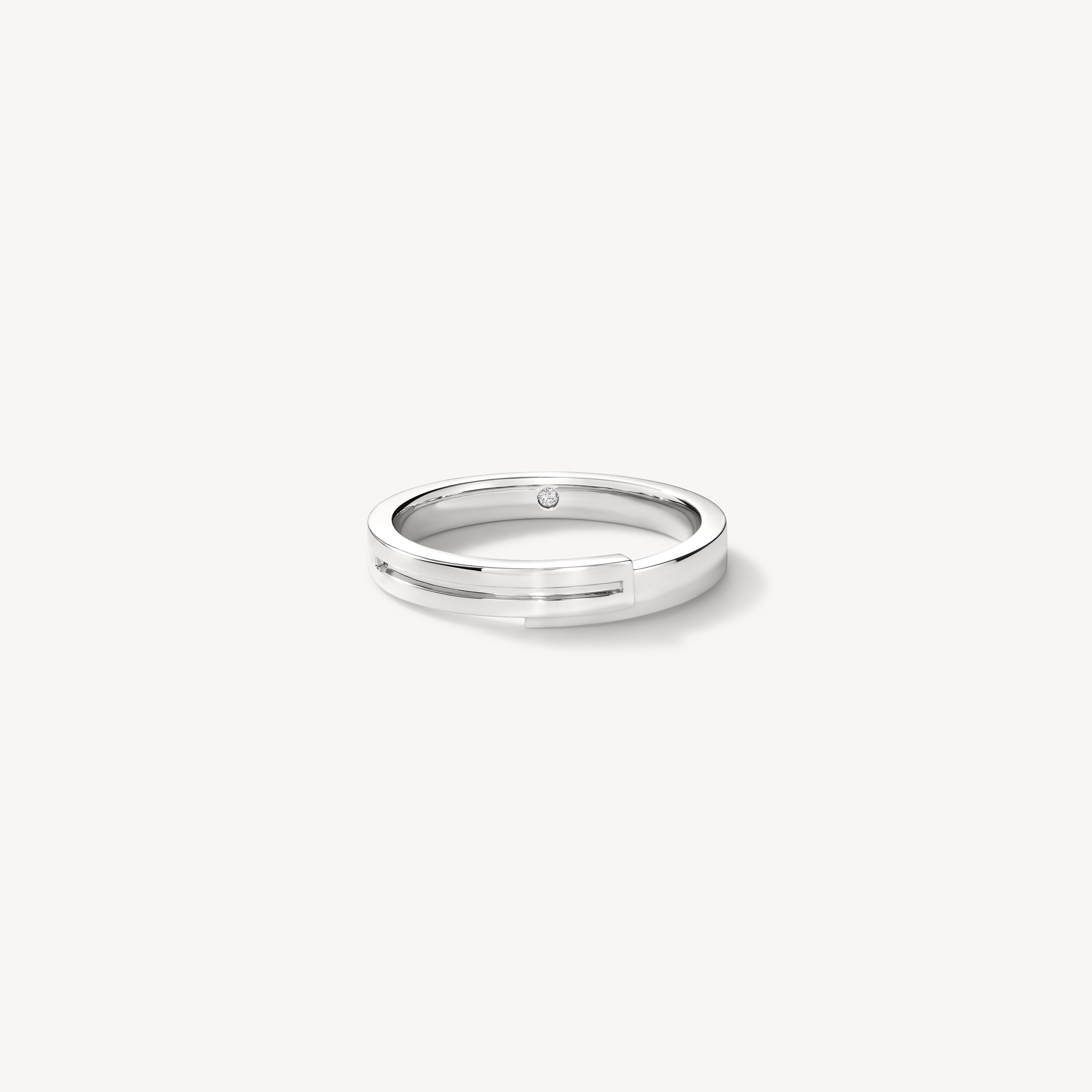 Natural Wedding Band, 18K Rose Gold, large