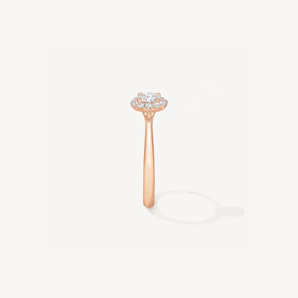 VELA Halo Ring, 18K Rose Gold, large