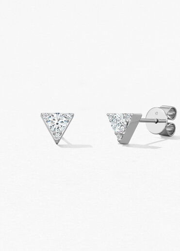 Triplicity Triangle 鑽石耳環, 18K 白金 Triplicity Triangle 鑽石耳環, 18K 白金, large