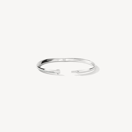 BARRE 密鑲鑽石手鐲, 18K 白金, large