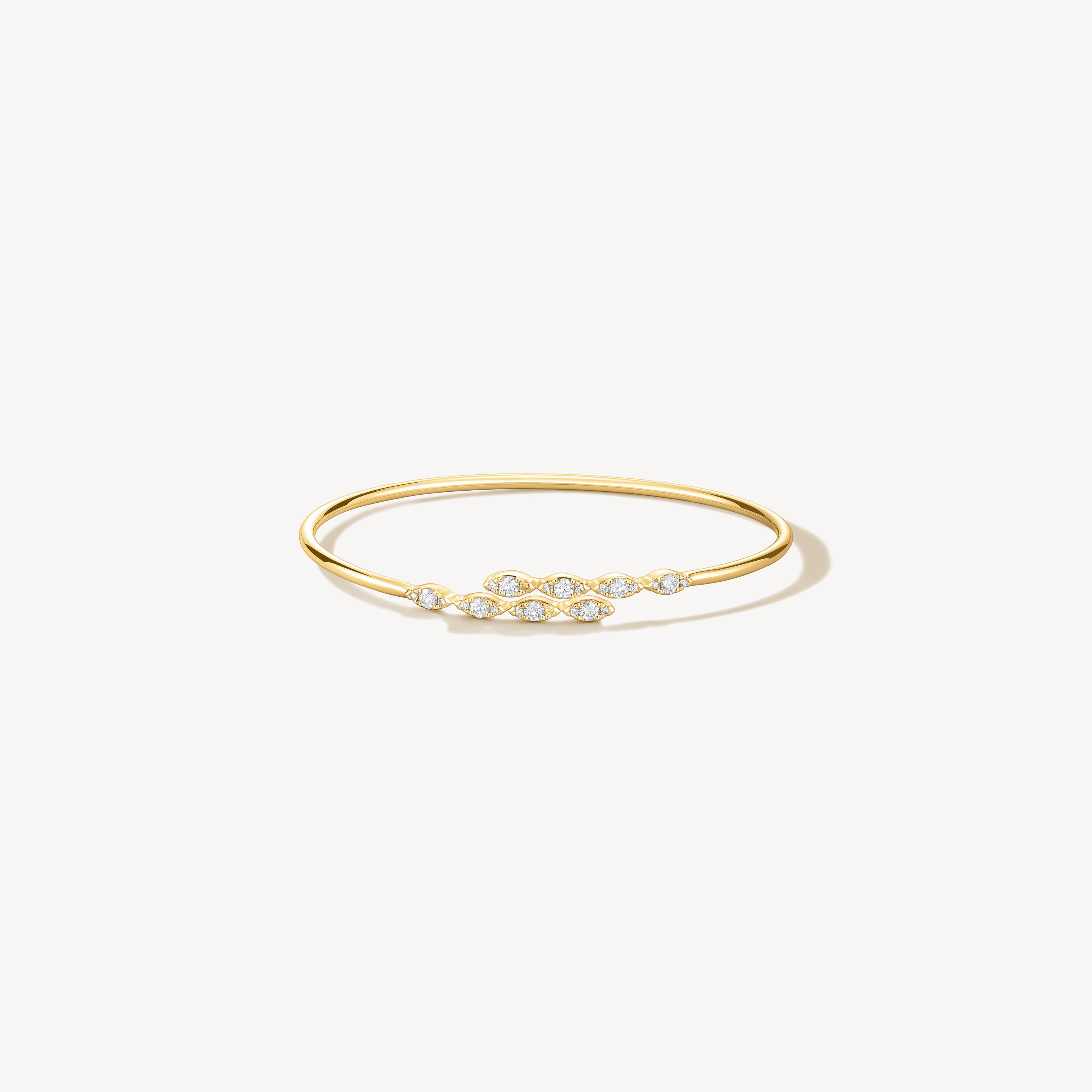 Aerial Marquise Flexi Bangle, 18K Yellow Gold, large