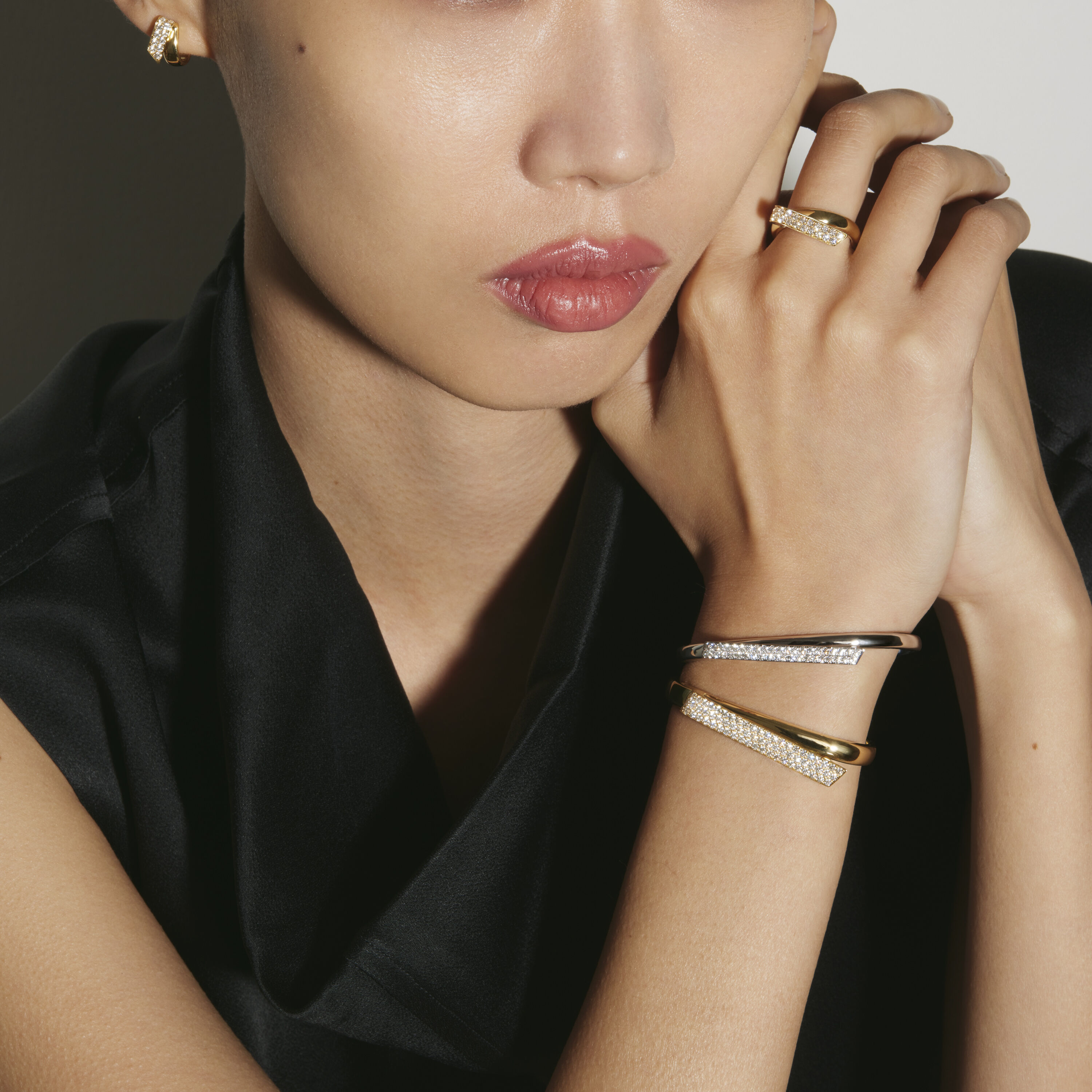 INSIDE/OUT Flip 鑽石耳環, 18K 玫瑰金, large