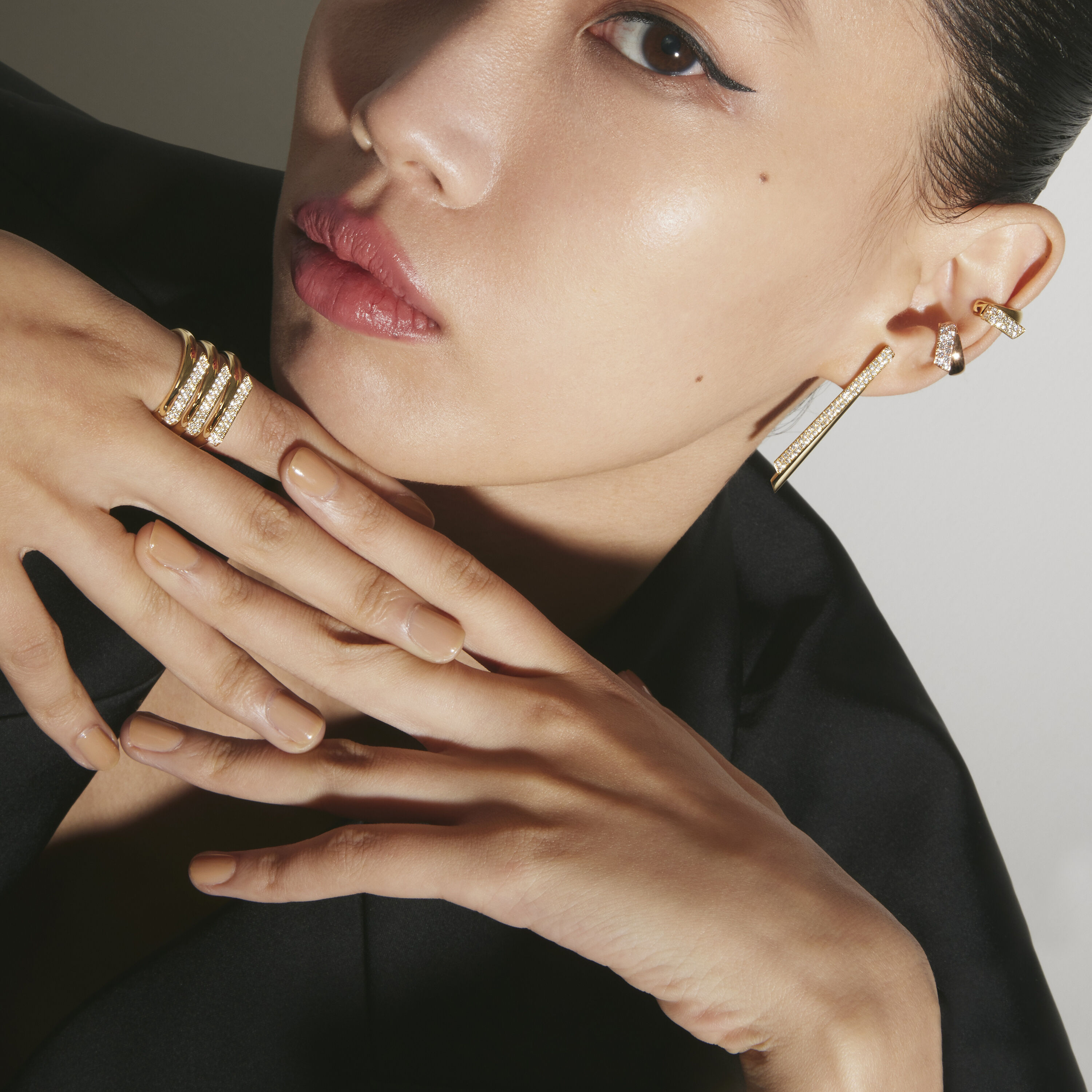 INSIDE/OUT Flip 鑽石耳環, 18K 玫瑰金, large