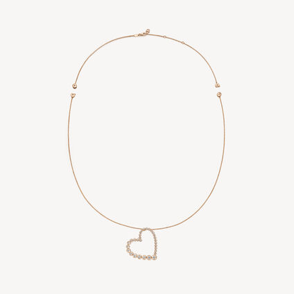 DREAM Heart Pendant Necklace &ndash; Large, 18K Rose Gold, large
