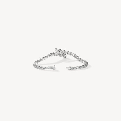 Bypass Bracelet, 18K White Gold, large
