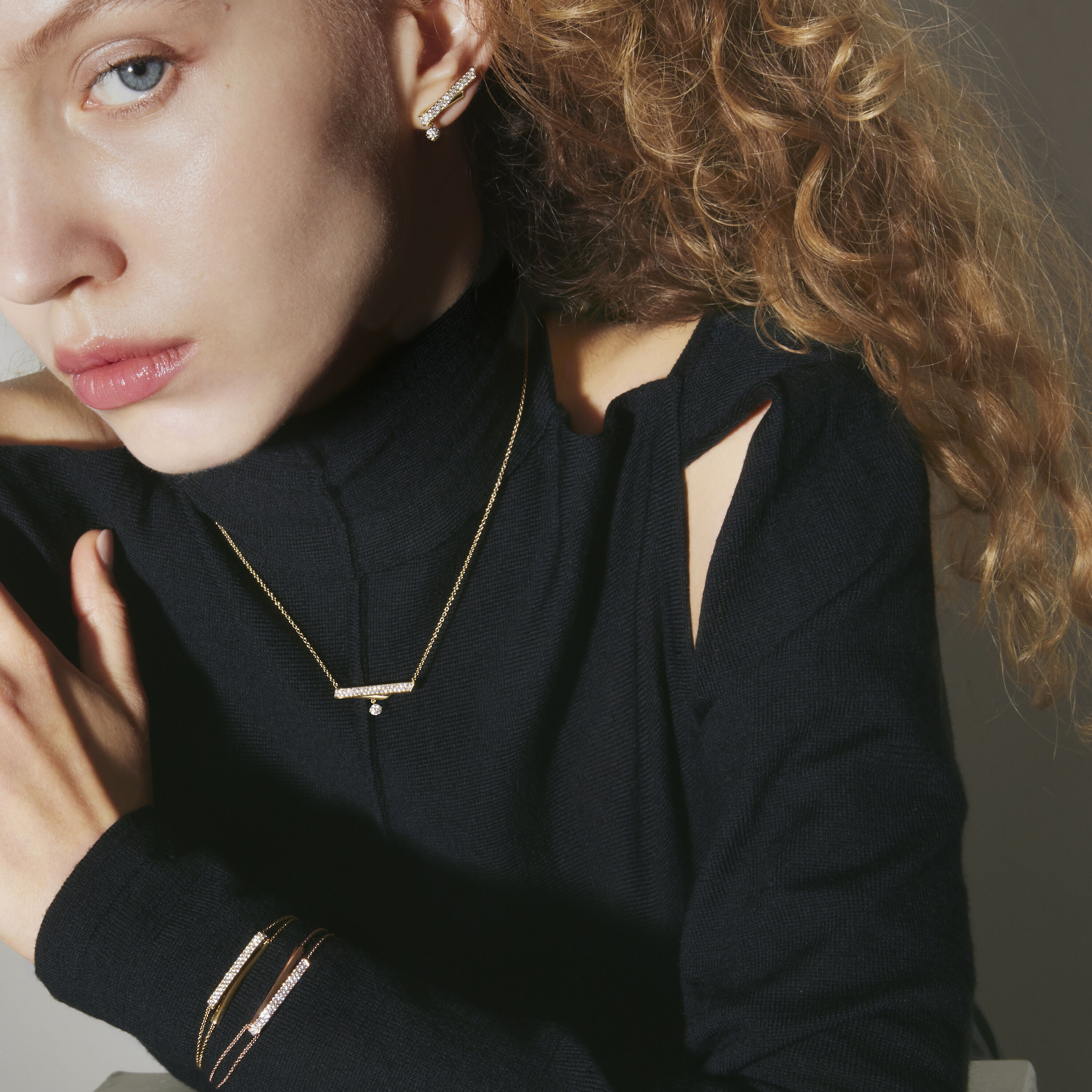 INSIDE/OUT Flip 鑽石手鍊, 18K 黄金, large