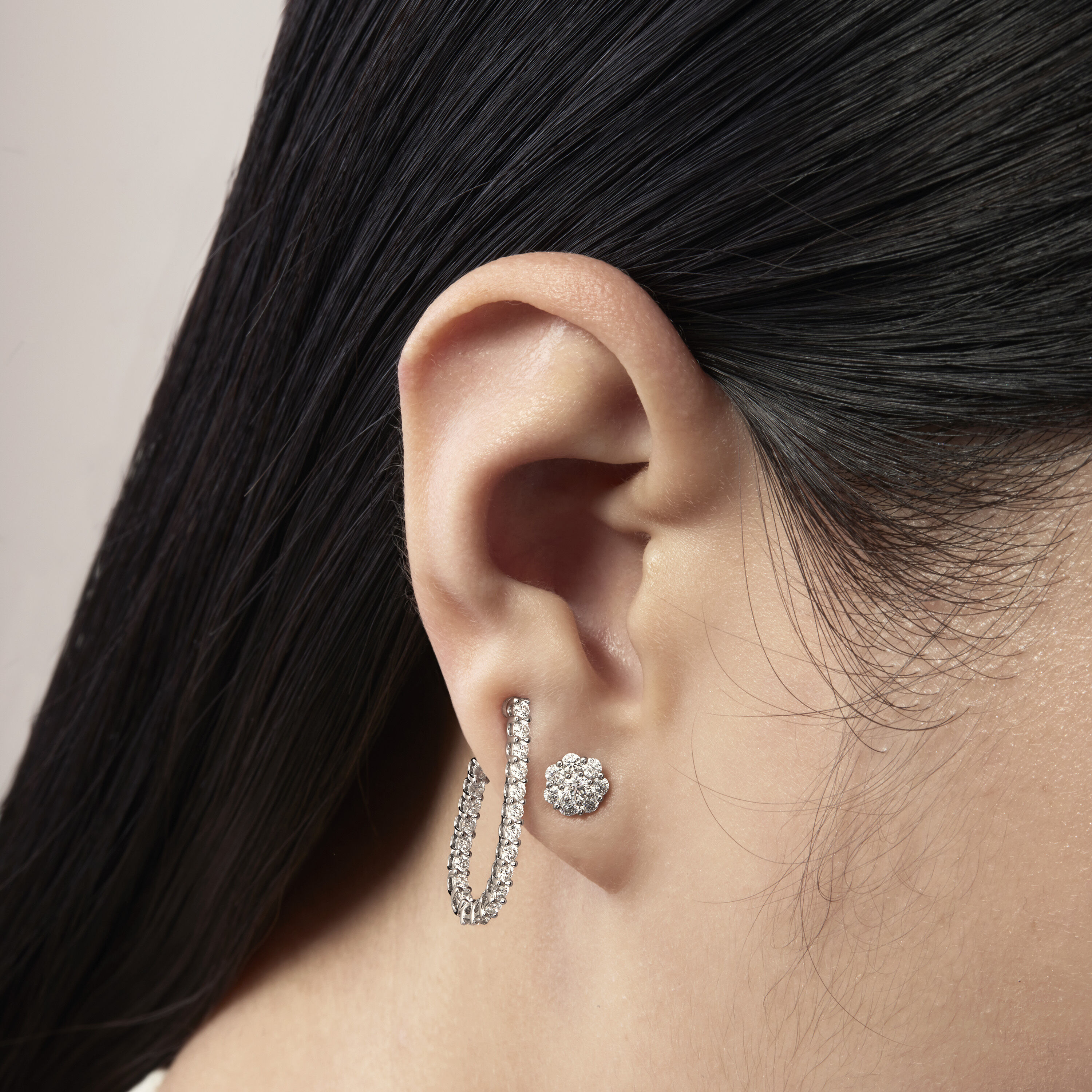 Beloved Stud Earrings, 18K Rose Gold, large