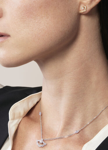 Lorelei Ribbon 鑽石耳環, 18K 白金 Lorelei Ribbon 鑽石耳環, 18K 白金, large