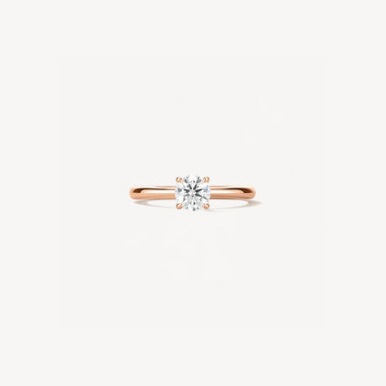 VELA Solitaire Ring, 18K Rose Gold, large