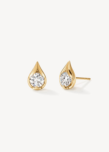 LU Droplet 鑽石耳環 , 18K 黄金 LU Droplet 鑽石耳環 , 18K 黄金, large