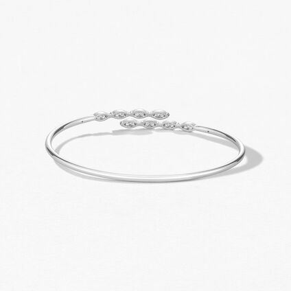 Aerial Marquise Flexi 鑽石手鐲, 18K 白金, large