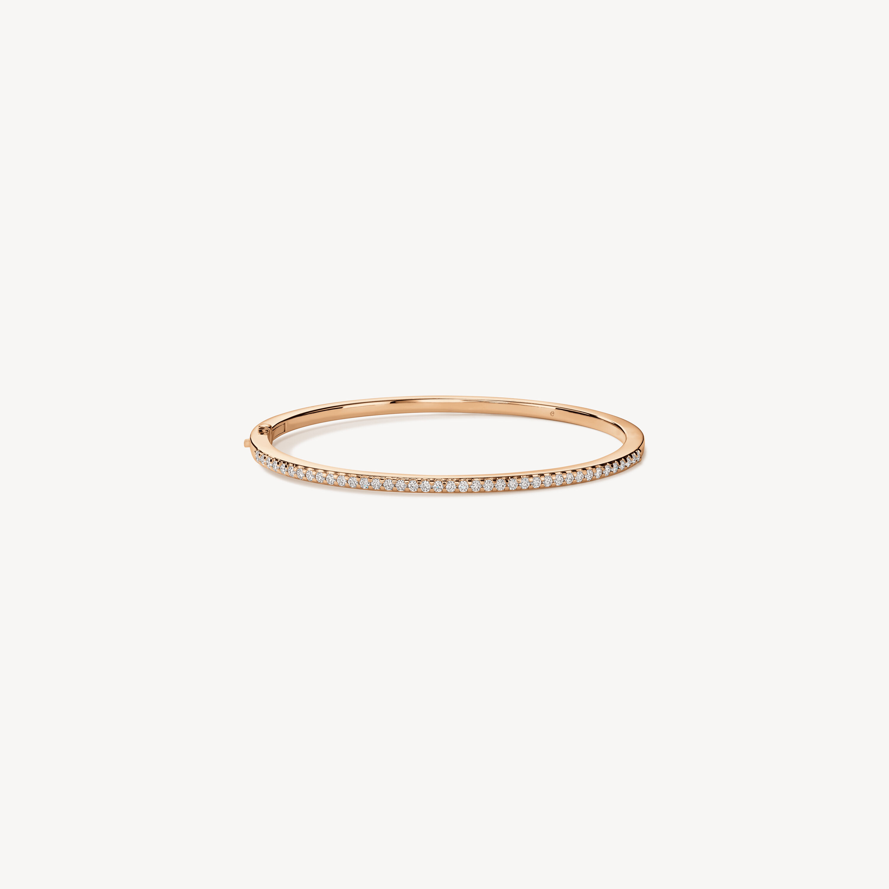 HOF Classic Prong Set Bangle, 18K Rose Gold, large