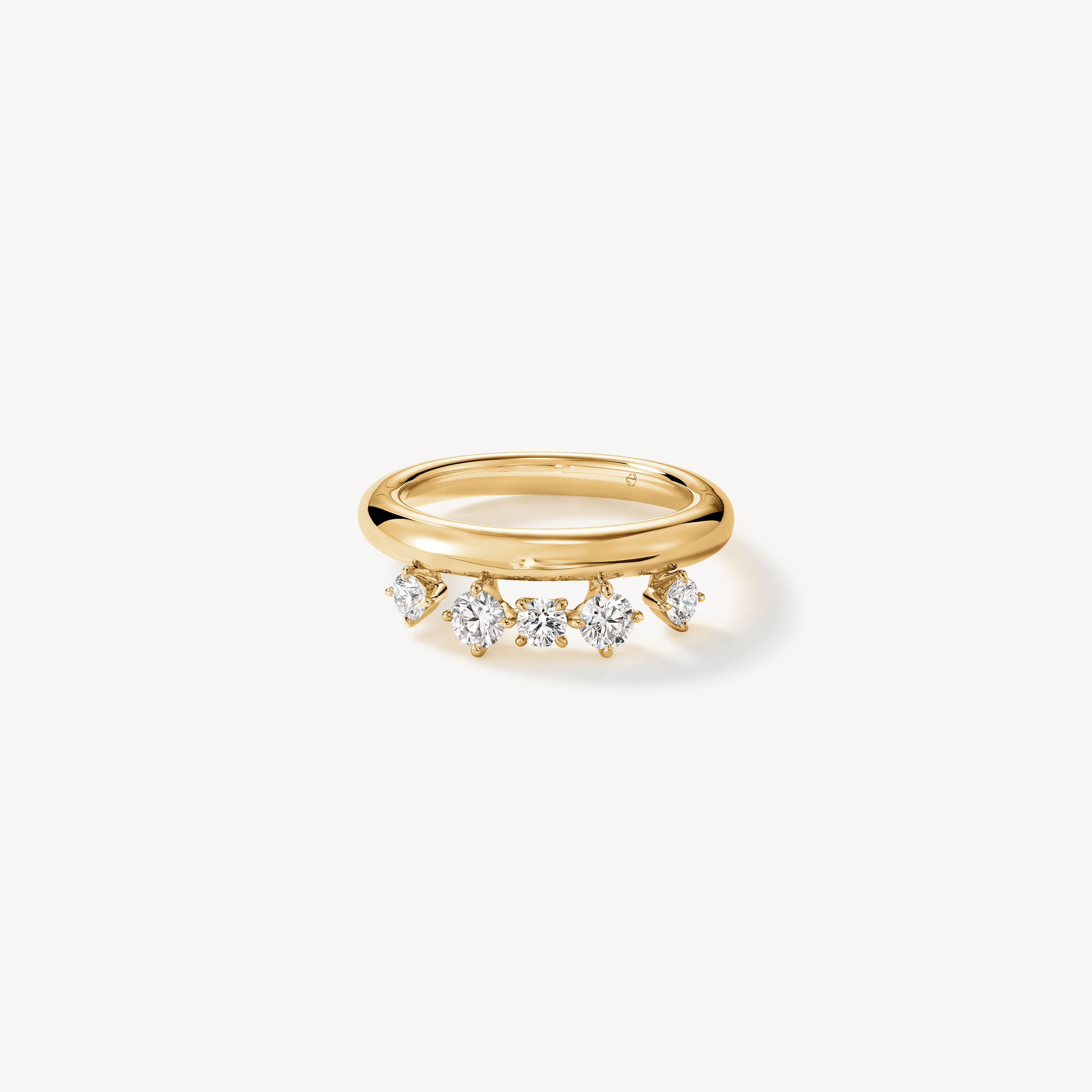 BARRE Floating Diamond Ring , 18K Yellow Gold, large