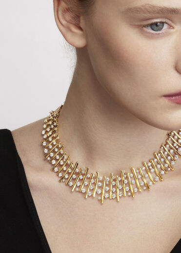 BARRE Multi-Row 鑽石鎖骨鍊, 18K 白金 BARRE Multi-Row 鑽石鎖骨鍊, 18K 白金, large