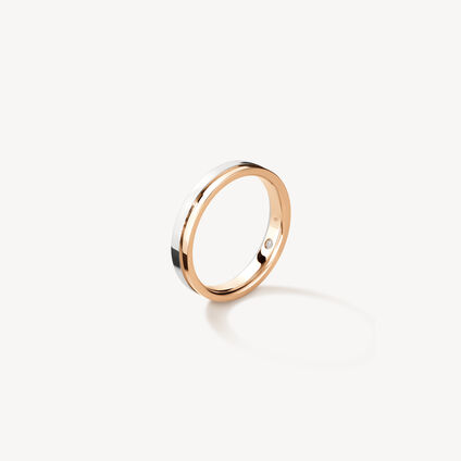 Moment Wedding Band, Platinum and 18K Rose Gold, large