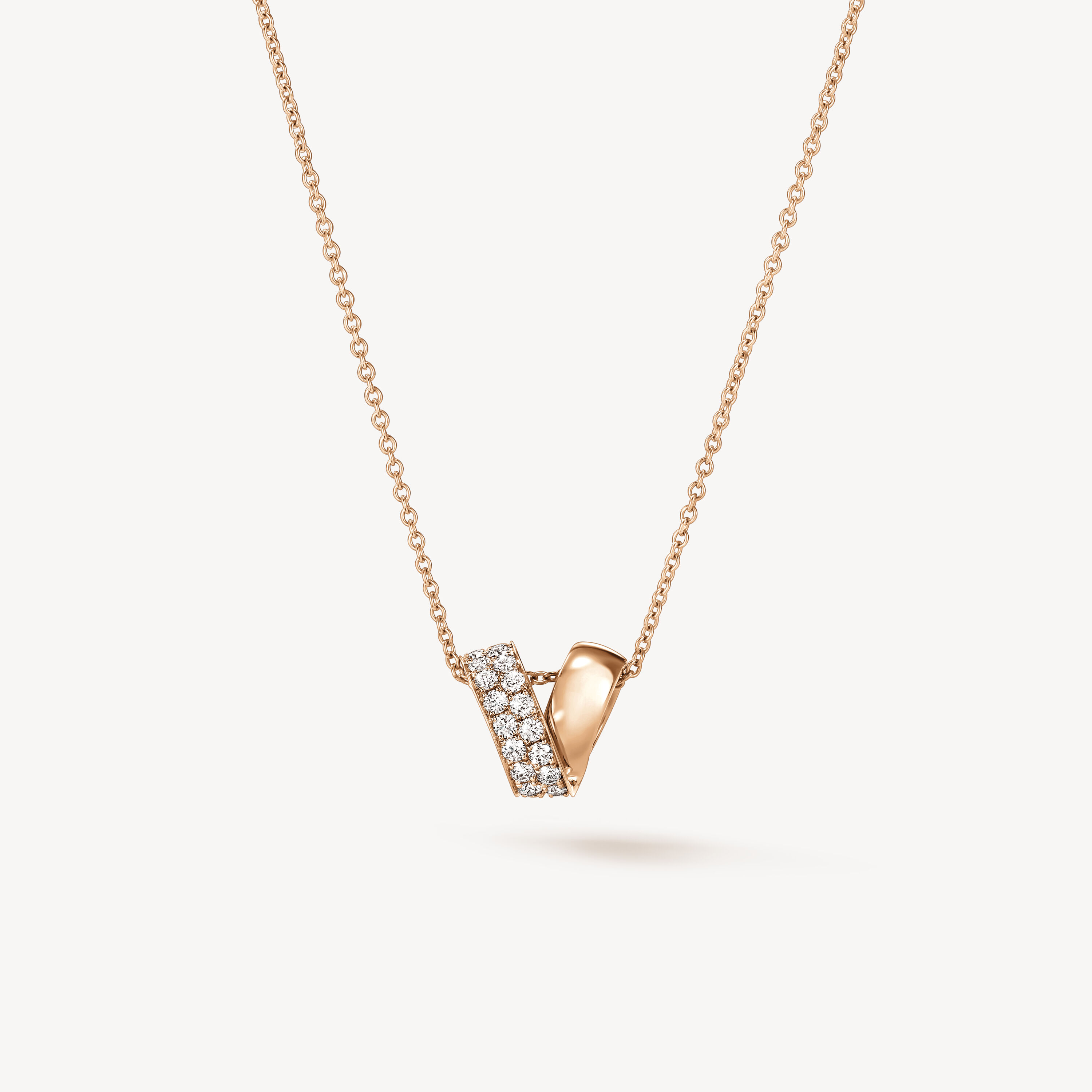 INSIDE/OUT 鑽石項鍊, 18K 玫瑰金, large