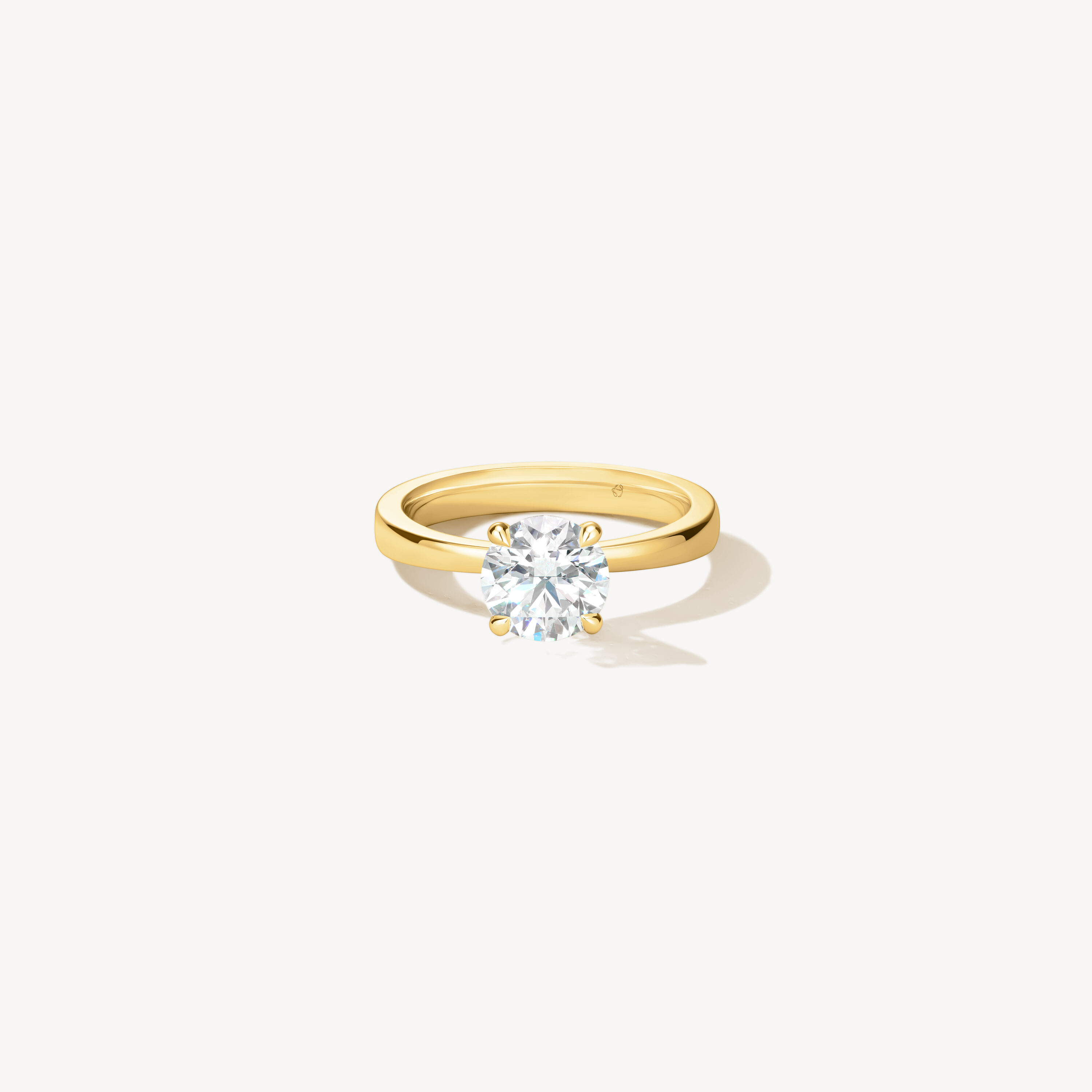 HOF Signature Solitaire Engagement Ring, 18K Yellow Gold, large