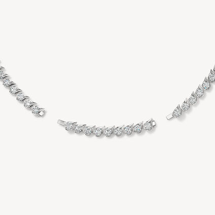 LU Droplet 鑽石項鍊, 18K 白金, large